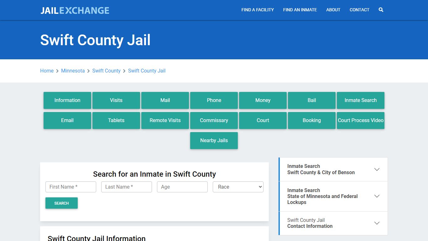 Swift County Jail Roster Lookup, MN, Inmate Search