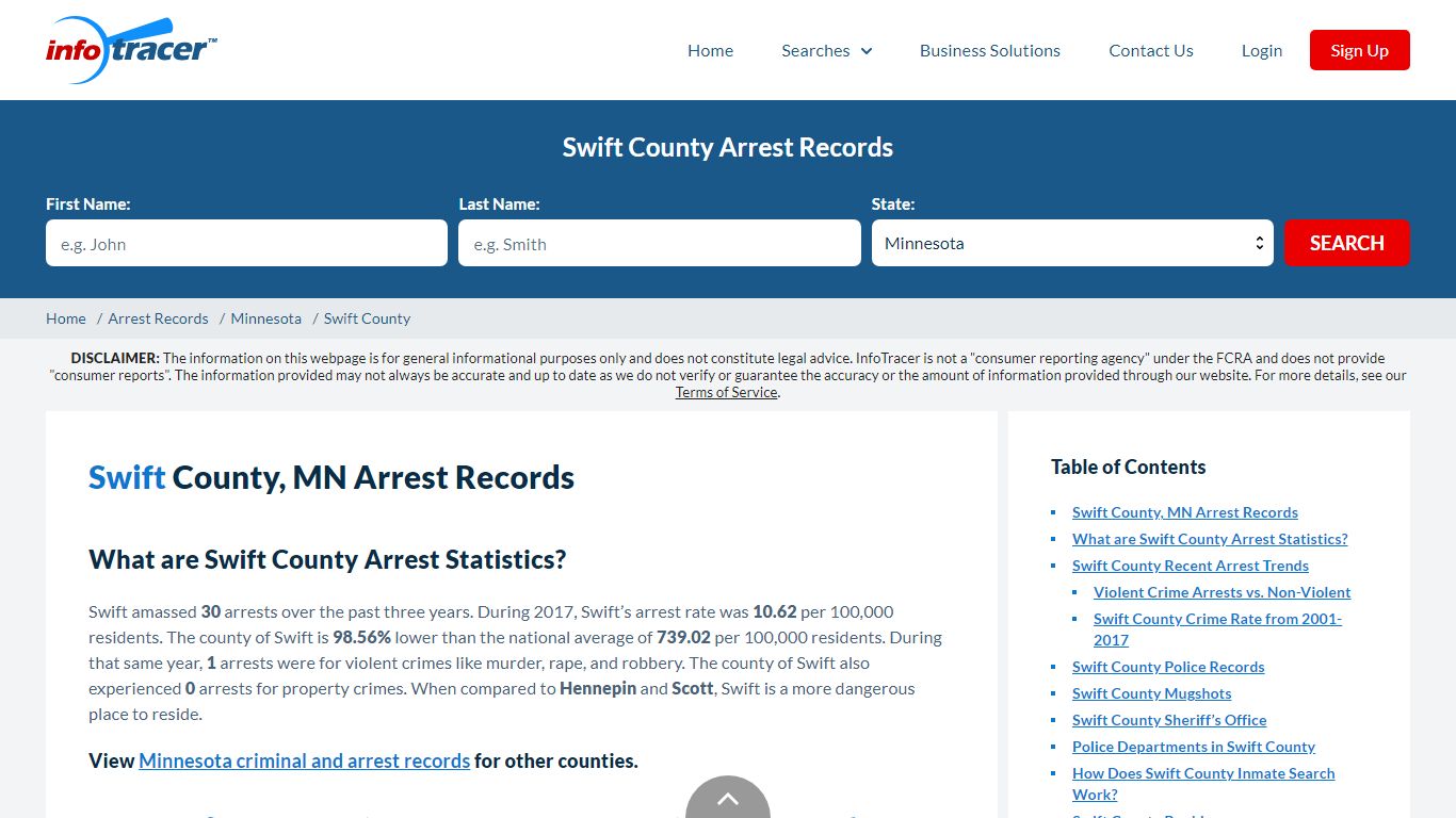 Swift County, MN Arrests, Mugshots & Jail Records - InfoTracer